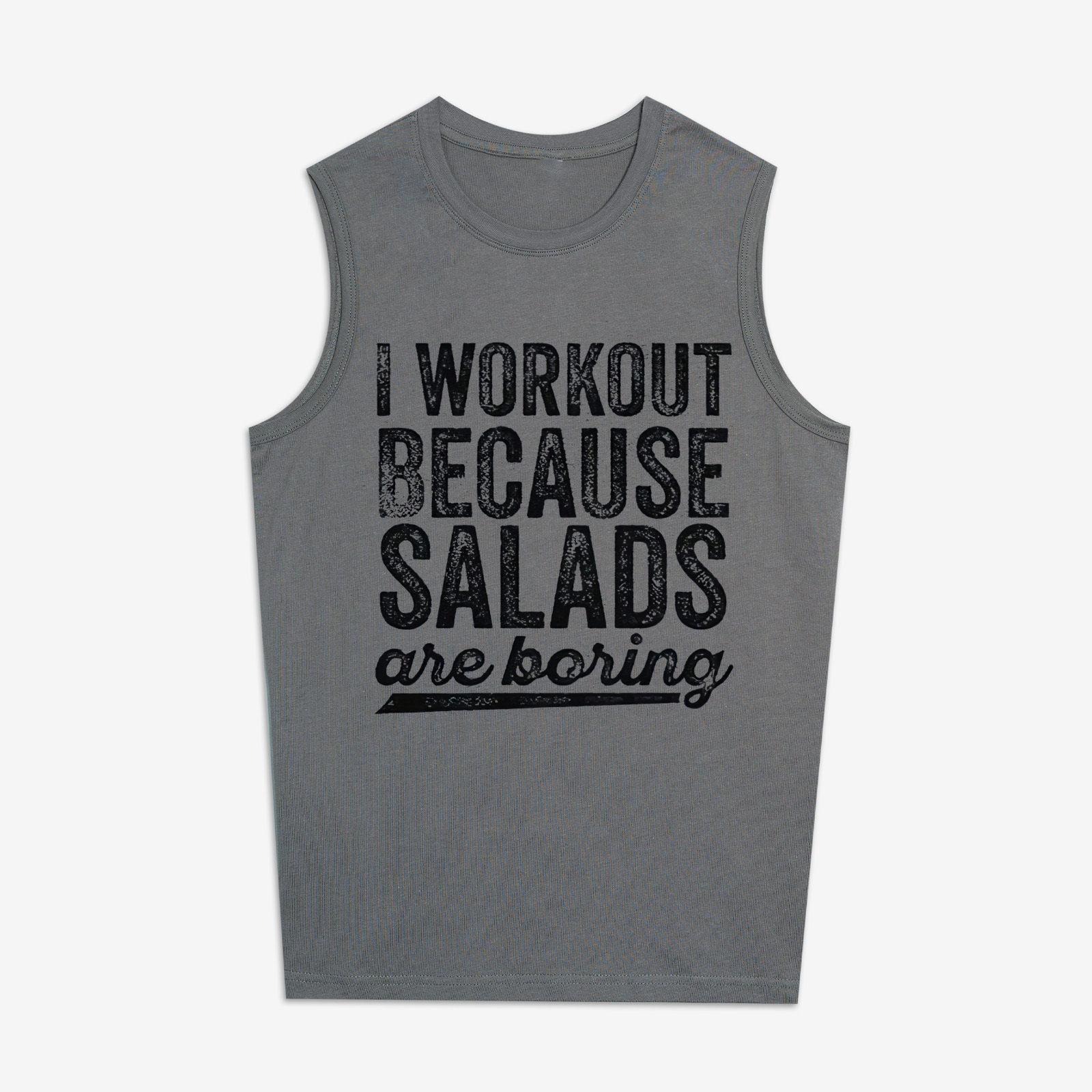I Workout Because Salads Are Boring Printed Women's Vest