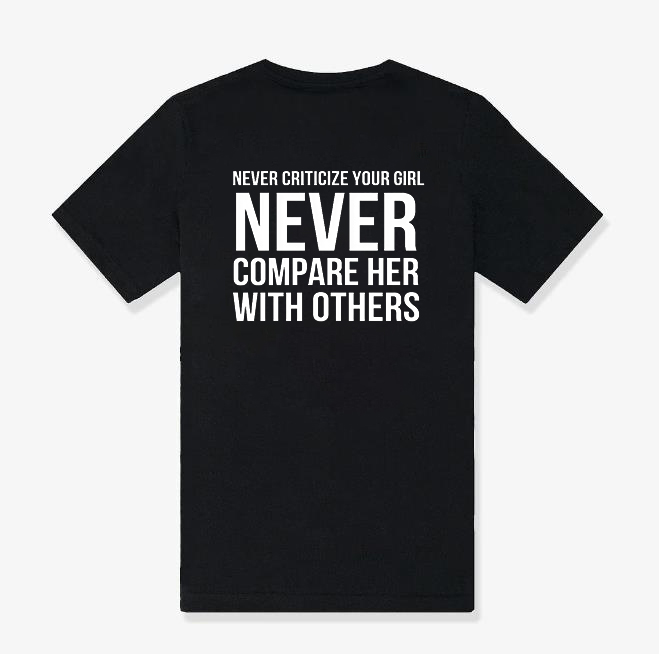 Never Criticize Your Girl Printed Women's T-shirt-traneing