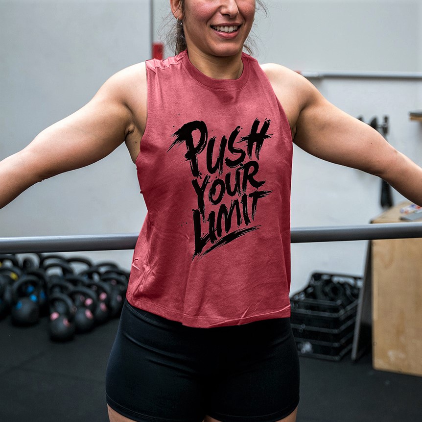 Push Your Limit Print Women's Vest
