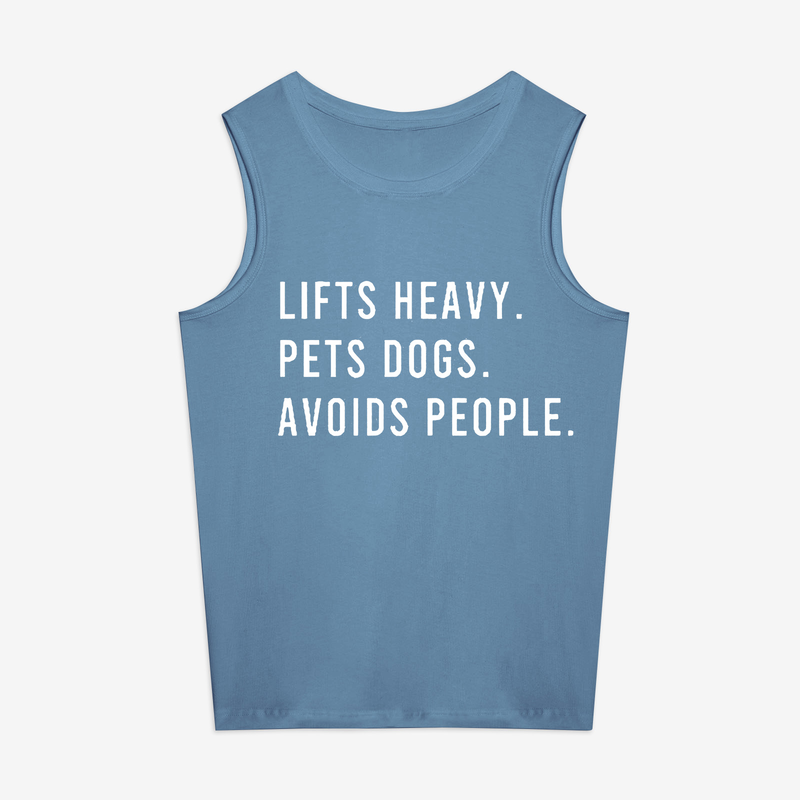 Lifts Heavy. Pets Dogs. Avoids People Print Women's Vest