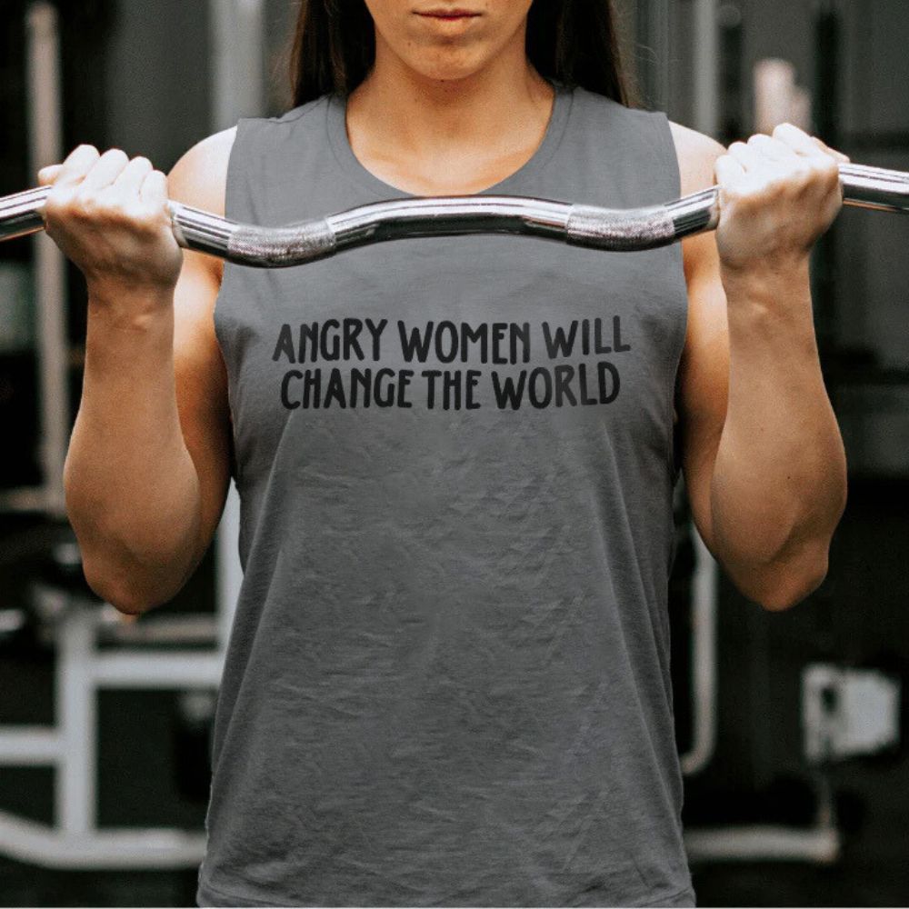Angry Women Will Change The World Print Women's Vest