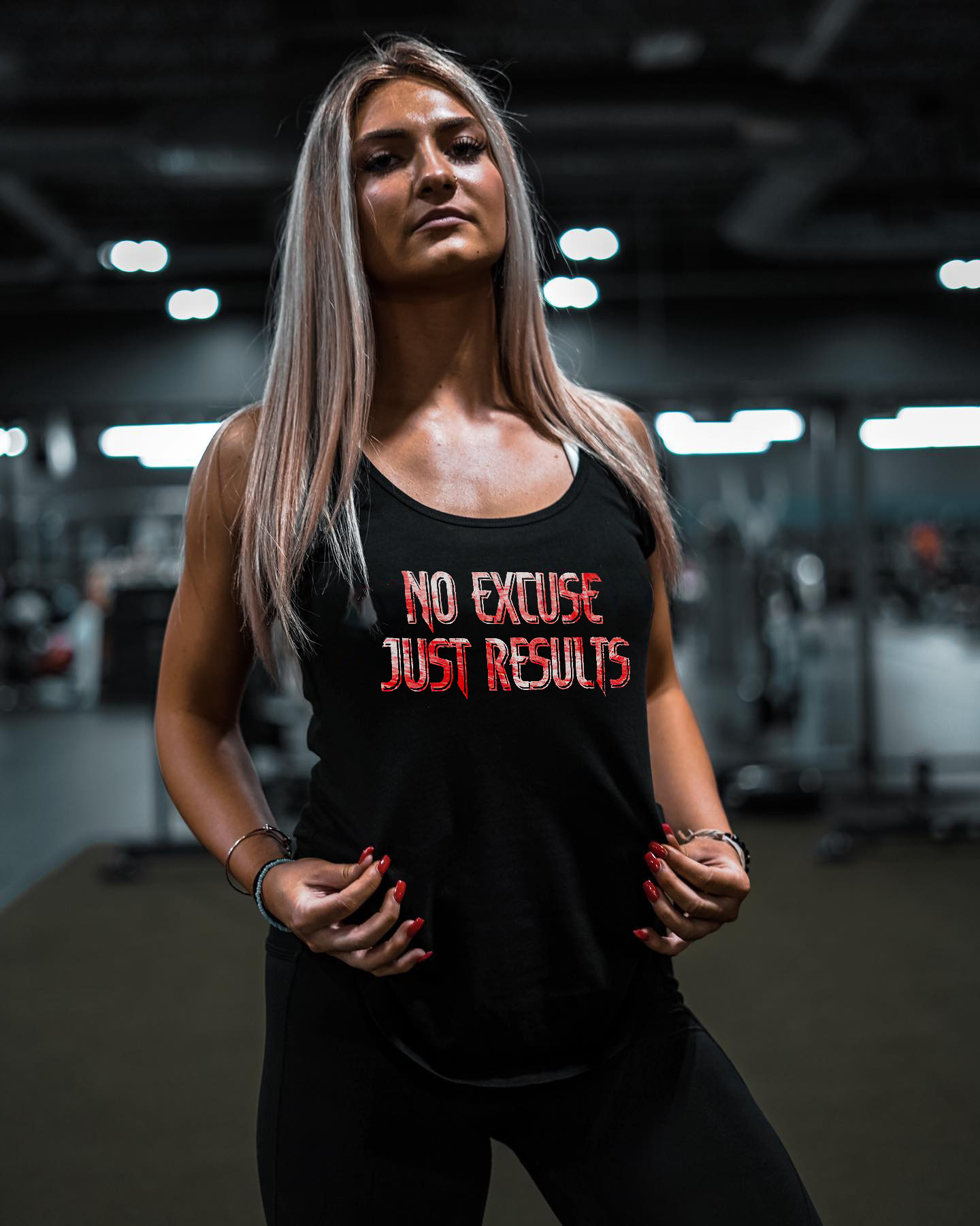 No Excuse Just Results Print Women's Tank Top