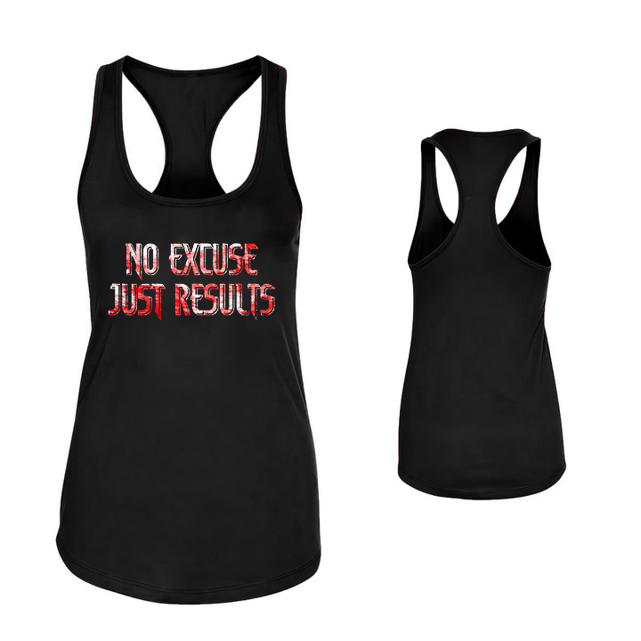 No Excuse Just Results Print Women's Tank Top