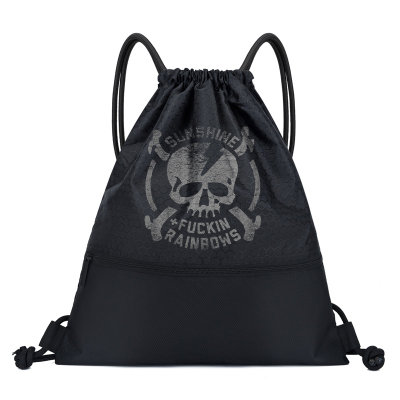 Sunshine F**Kin Rainbows Printed Waterproof Drawstring Sports Bag-traneing