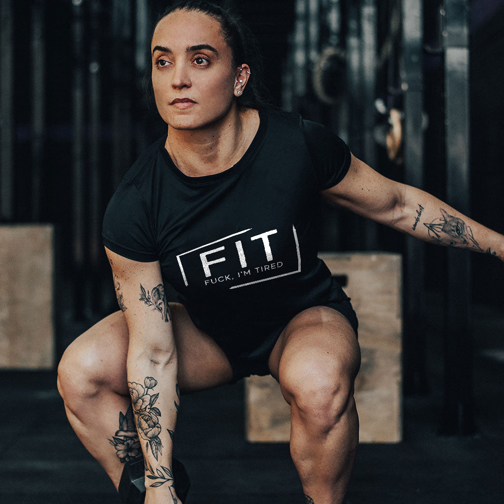 Fit Fuck, I'm Tired Print Women's T-shirts