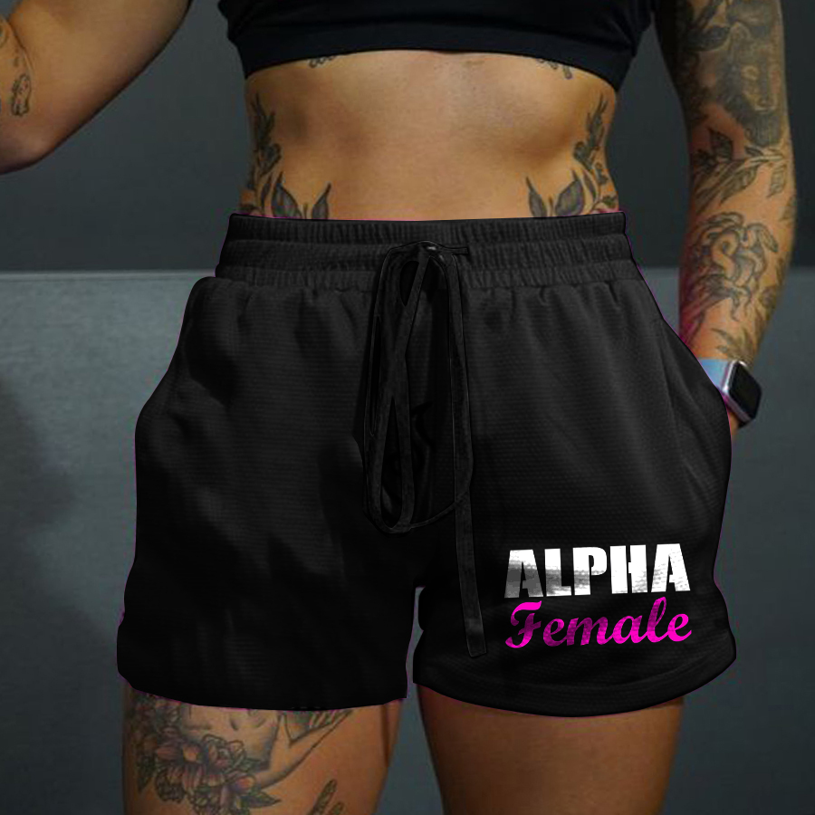 Alpha Female Printed Casual Women's Shorts-traneing