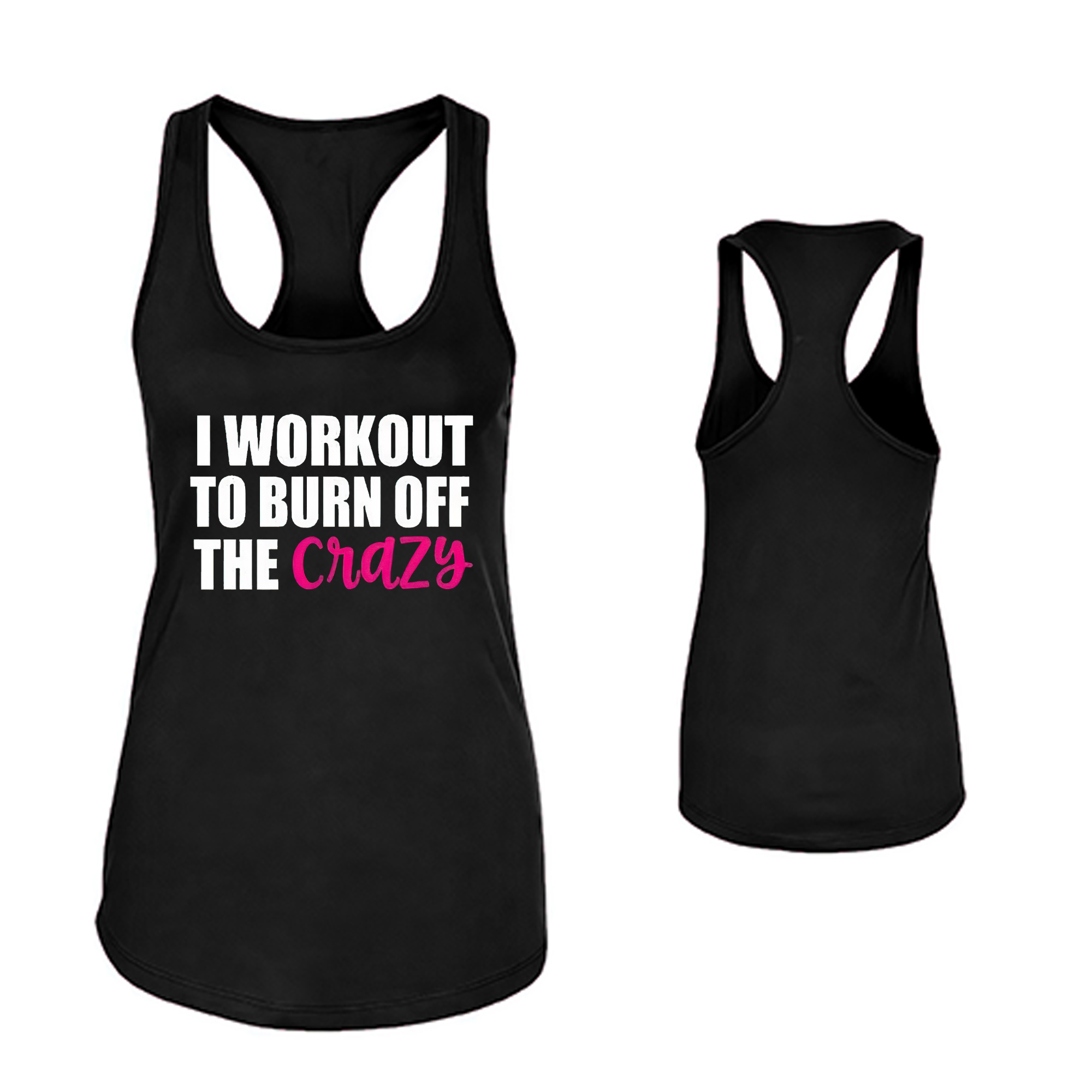 I Workout To Burn Off The Crazy Print Women's Tank Top-traneing