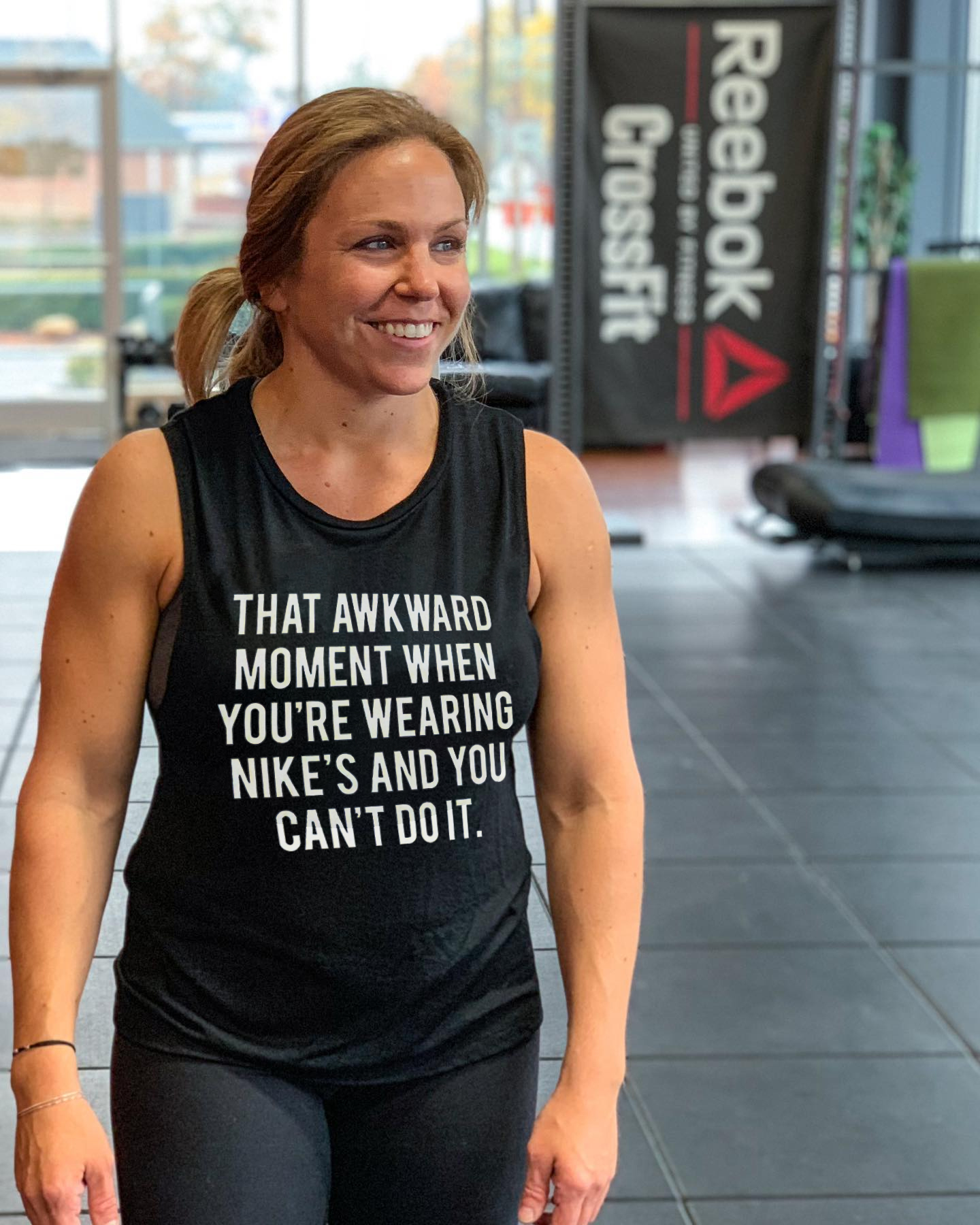 That Awkward Moment When You're Wearing Nike's And You Can't Do It Print Women's Vest-traneing