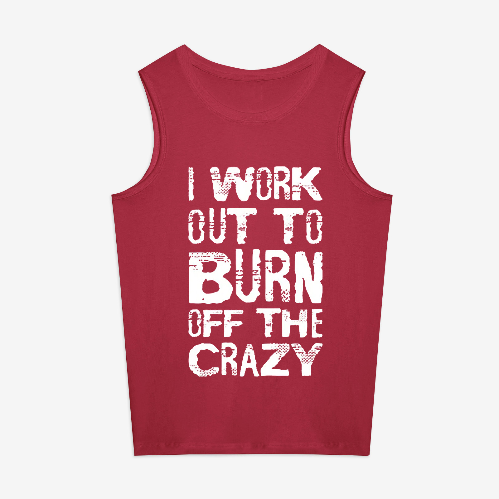 I Work Out To Burn Off The Crazy Printed Women's Vest Image - 3