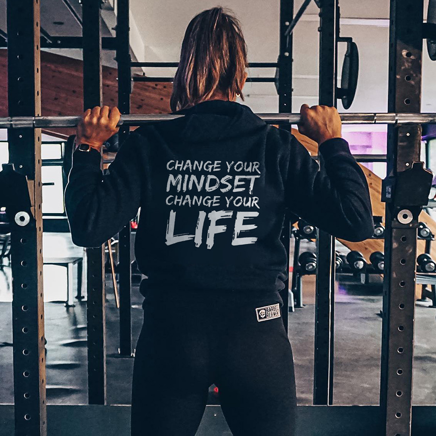 Change Your Mindset Change Your Life Printed Women's Hoodie