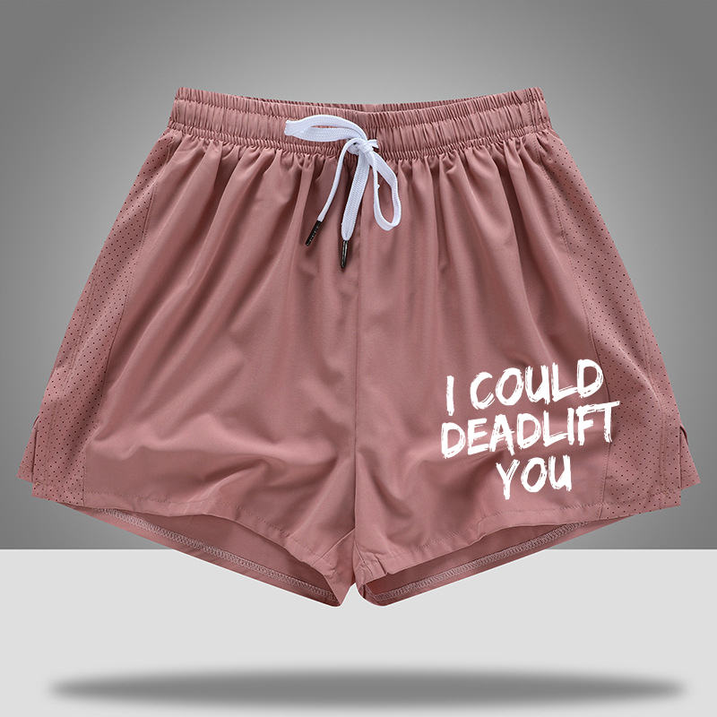 I Could Deadlift You Print Casual Women's Shorts-traneing