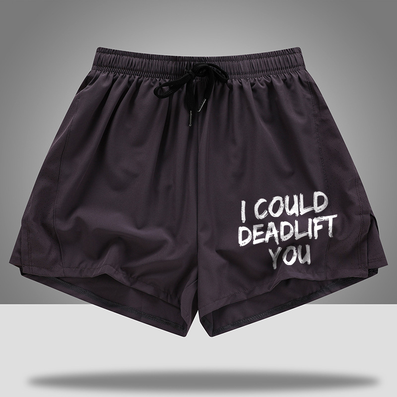 I Could Deadlift You Print Casual Women's Shorts-traneing