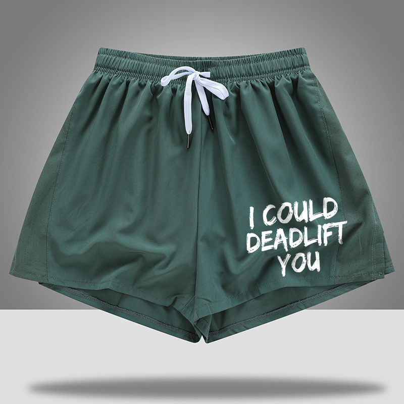 I Could Deadlift You Print Casual Women's Shorts-traneing