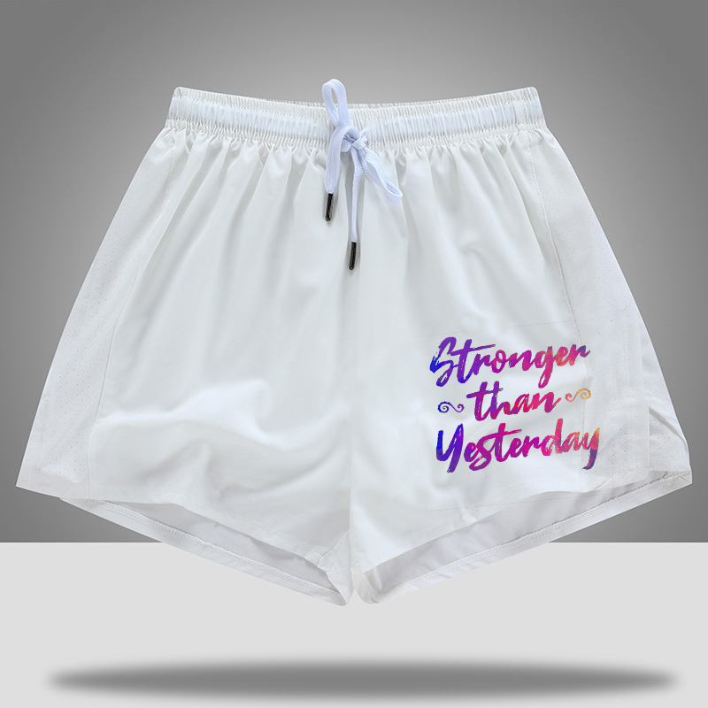 Stronger Than Yesterday Printed Casual Women's Shorts-traneing