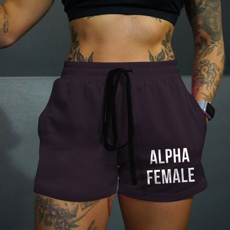 Alpha Female Printed Casual Women's Shorts-traneing