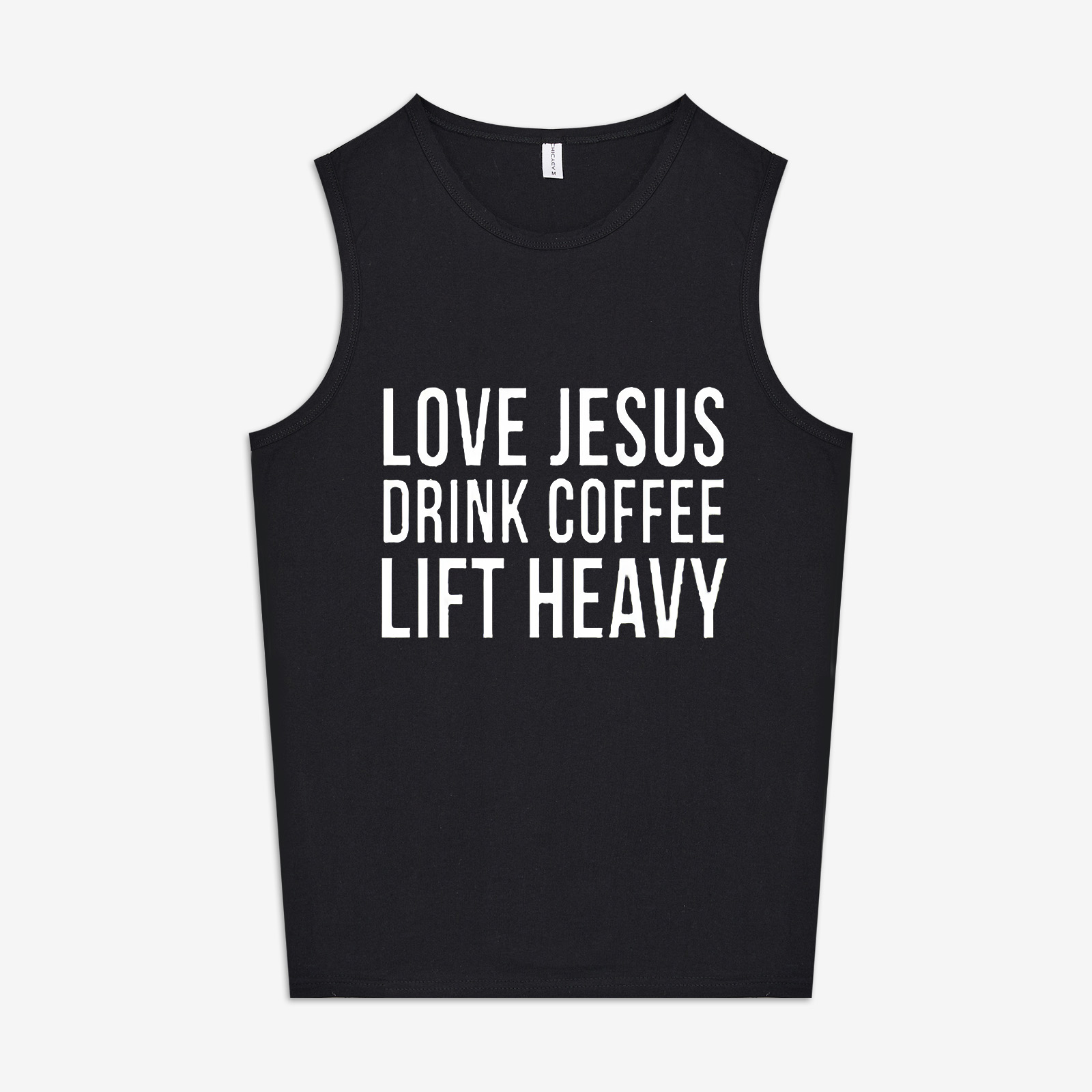 Love Jesus Drink Coffee Printed Women's Vest