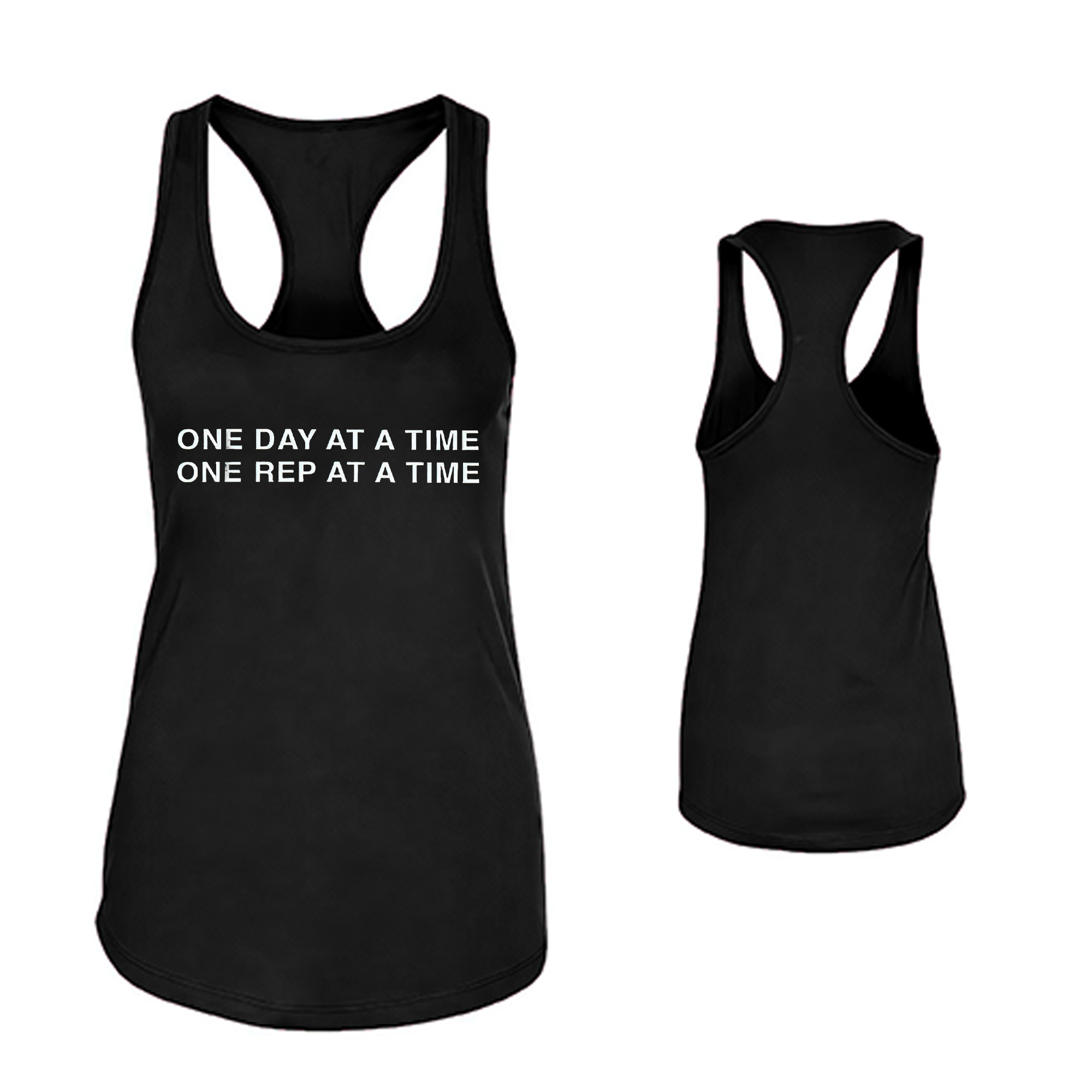 One Day At A Time Print Women's Tank Top-traneing