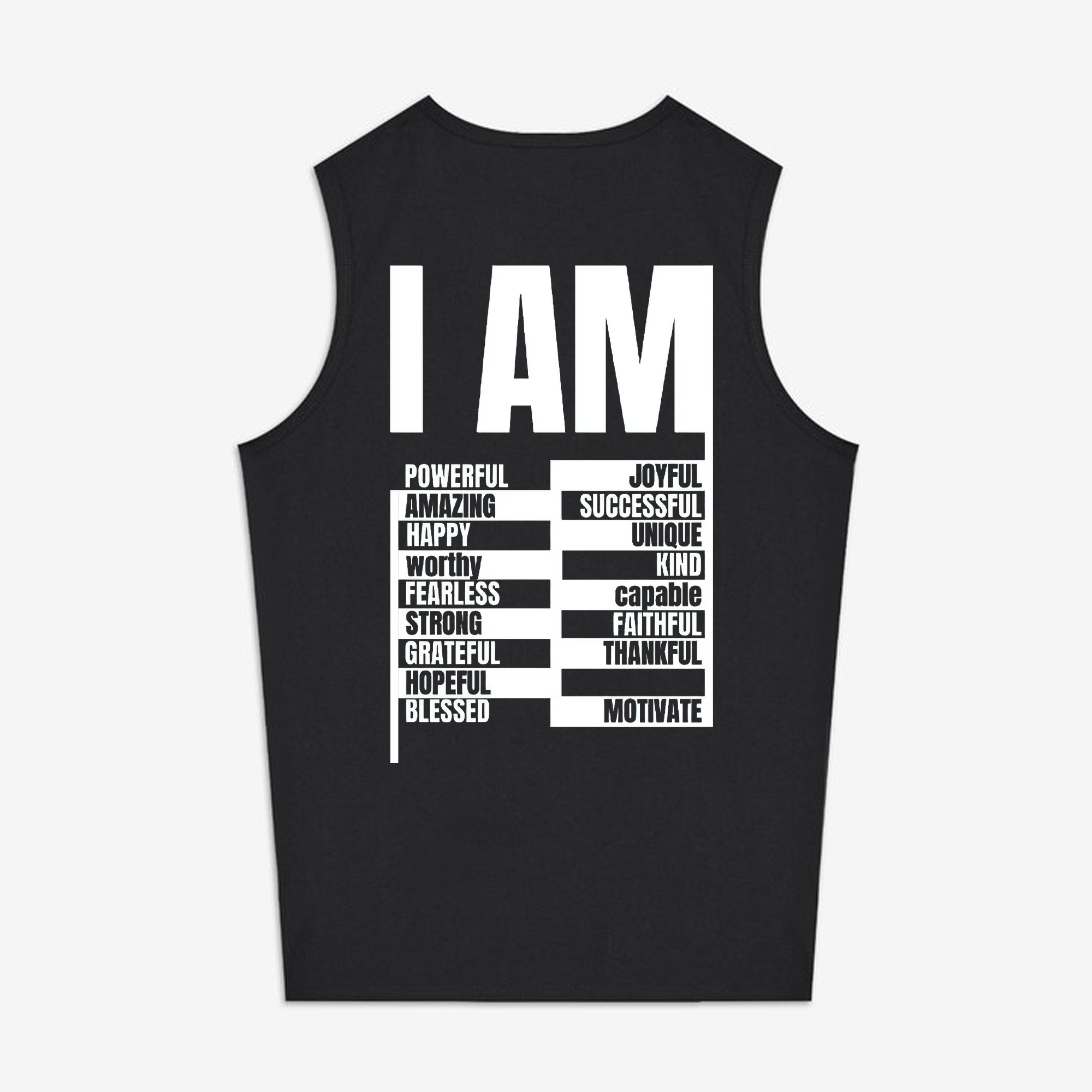 I Am Powerful Printed Women's Vest-traneing