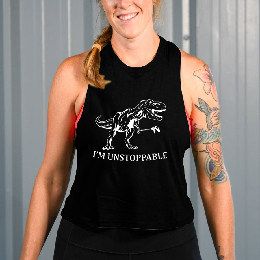 I'm Unstoppable Printed Women's Vest-traneing