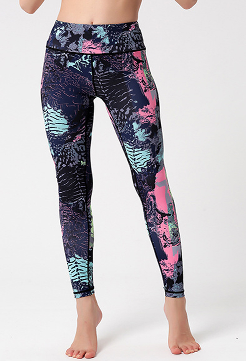 Tie-dye High Waist Fitness Women's Sports Yoga Leggings-traneing