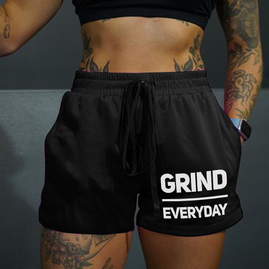 Grind Everyday Printed Casual Women's Shorts-traneing