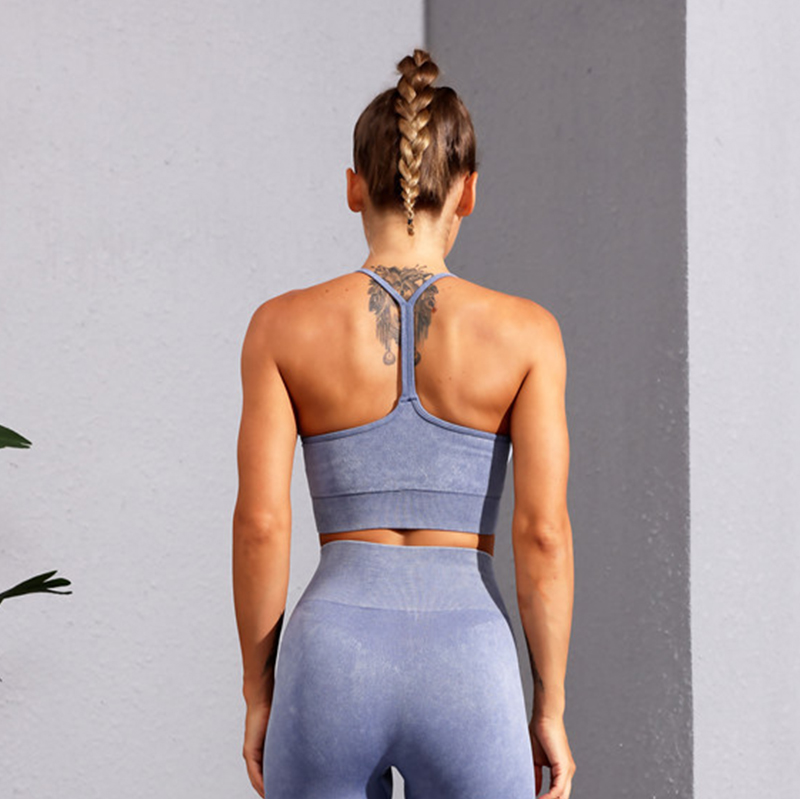 Sports Yoga Tight Exercise Set Bra Tops-traneing