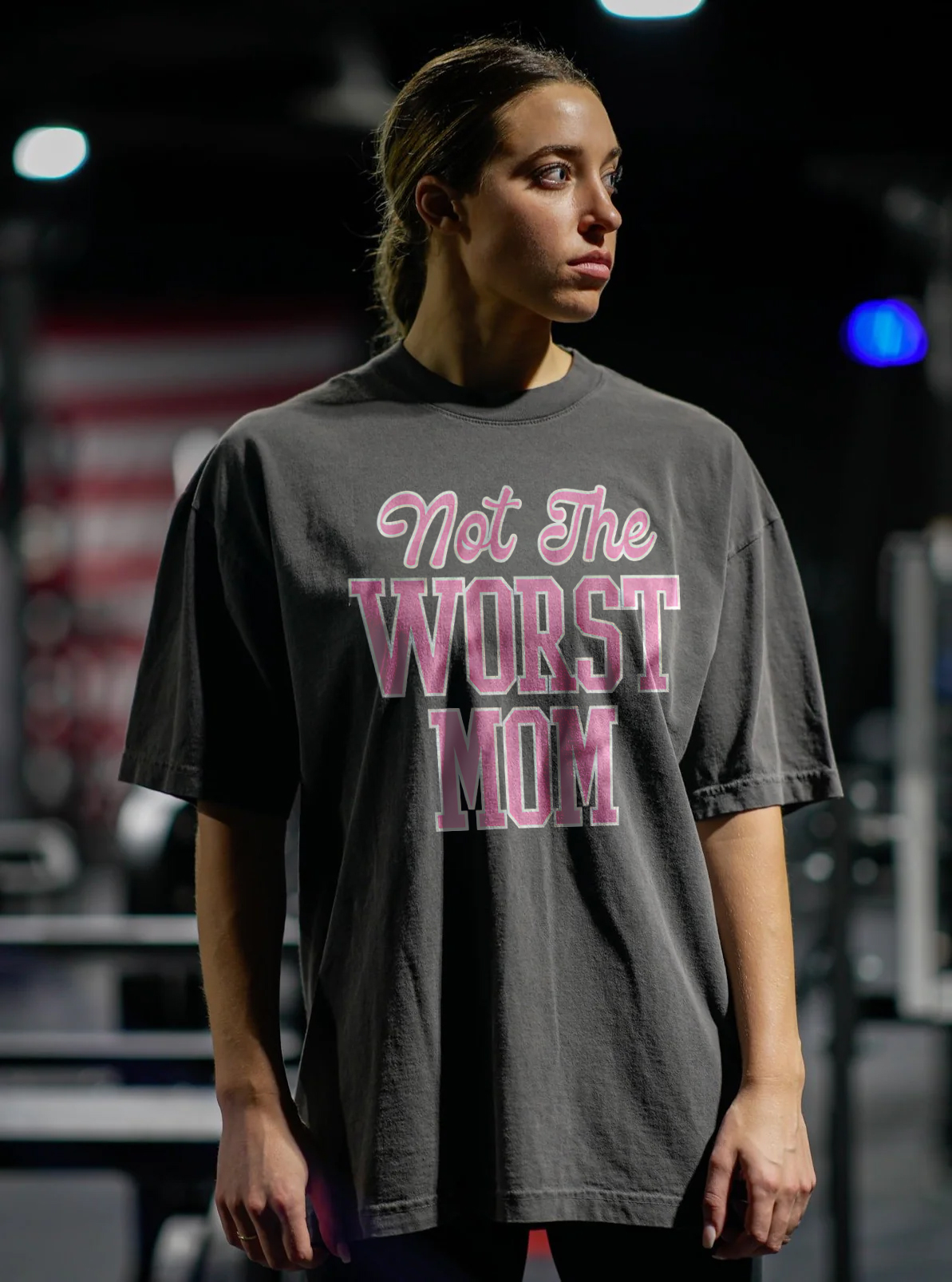  Not The Worst Mom Print Women's T-shirts