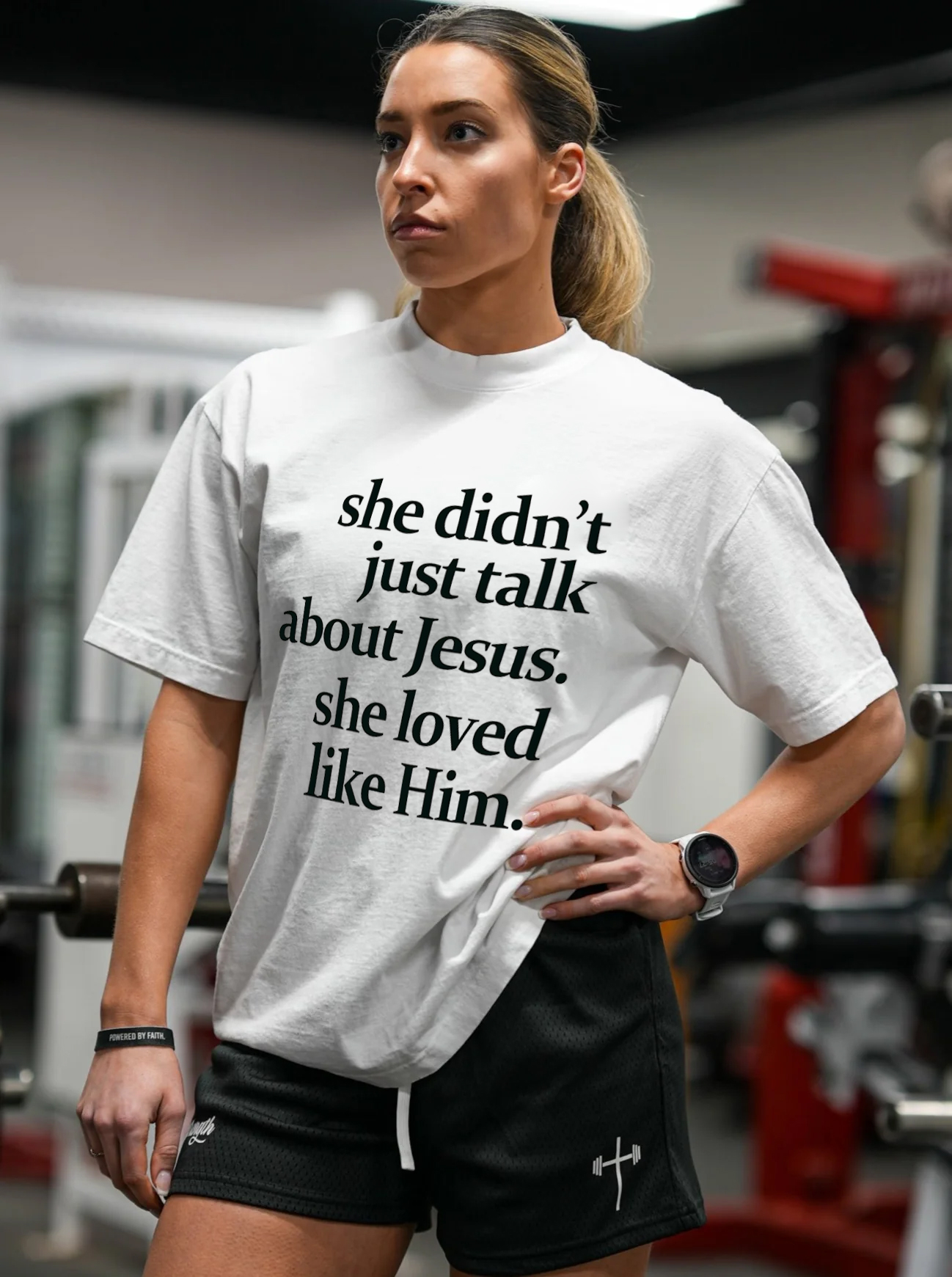 She Didn't Just Talk About Jesus Print Women's T-shirts