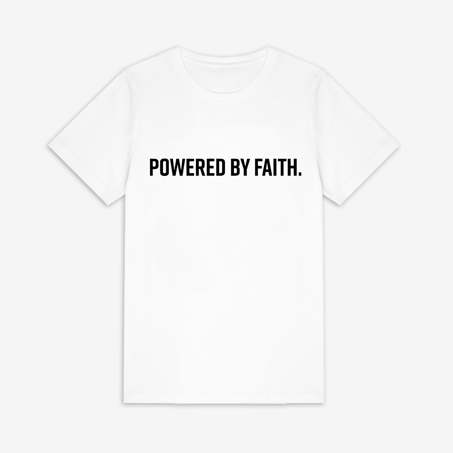 Powered By Faith Print Women's T-shirts