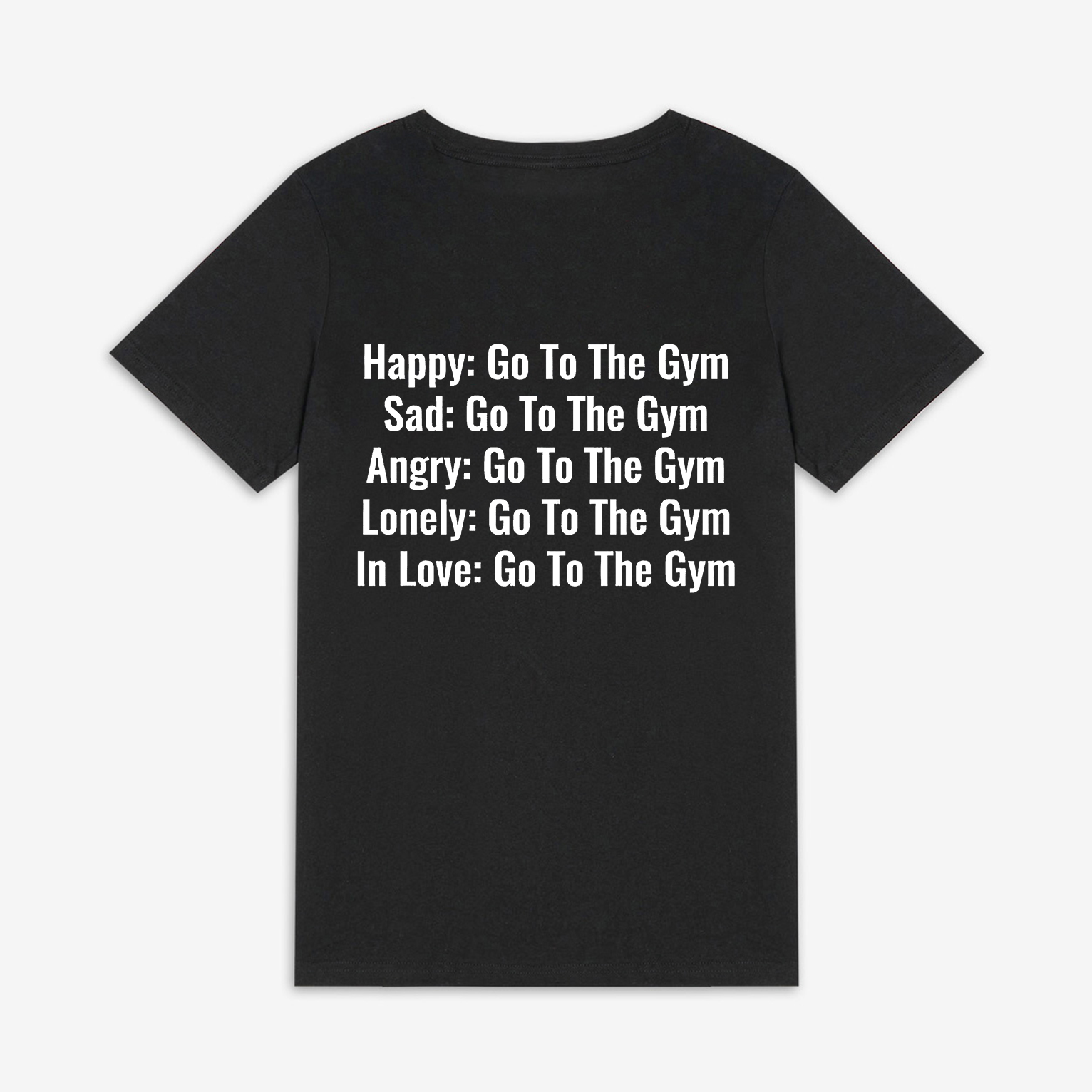 Happy Go To The Gym Print Women's T-shirts