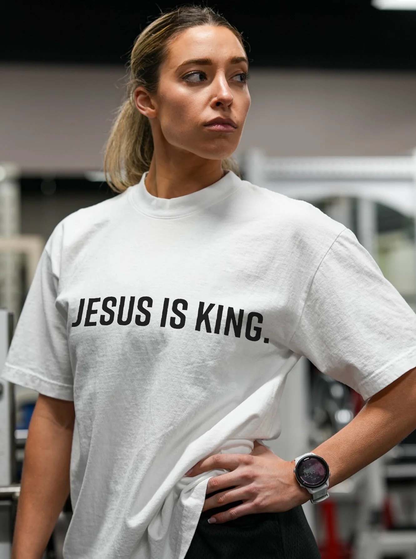 Jesus Is King Print Women's T-shirts