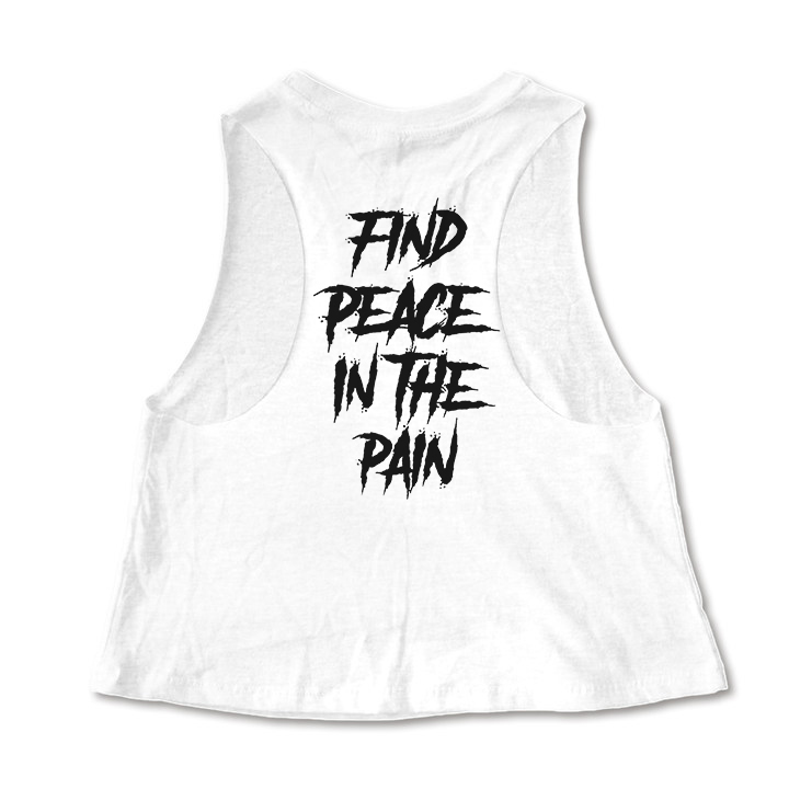  Find Peace In The Pain Print Women's Crop Top
