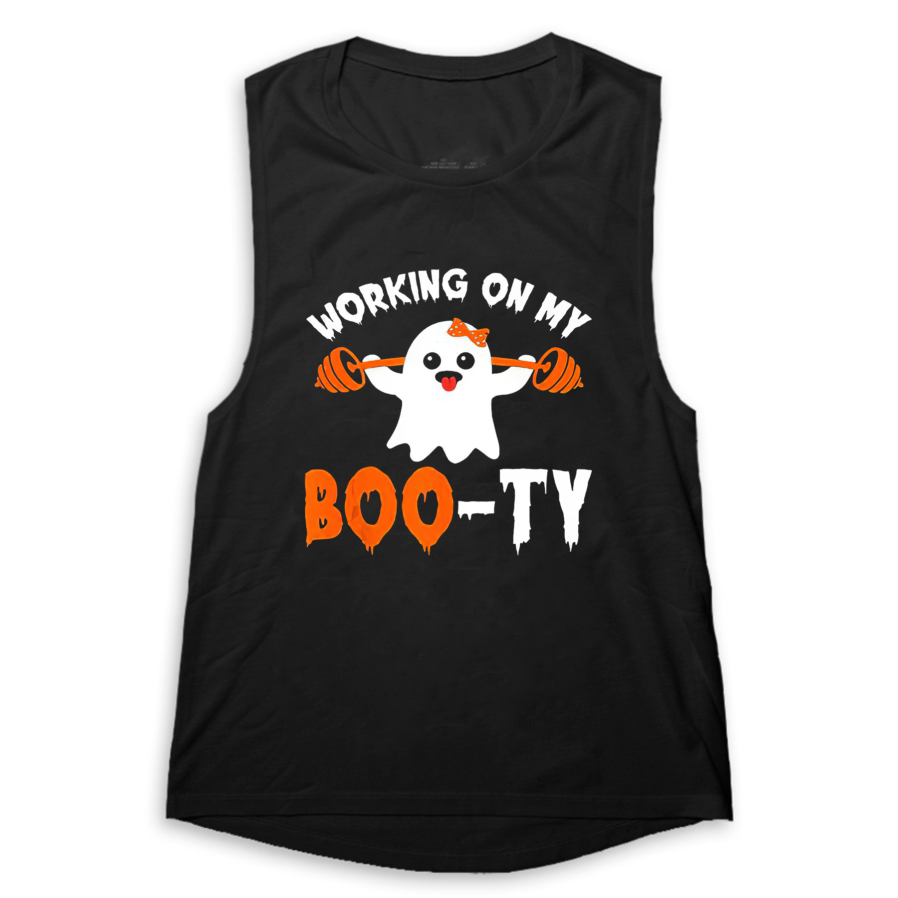 Working On My Boo-ty Print Women's Vest-traneing
