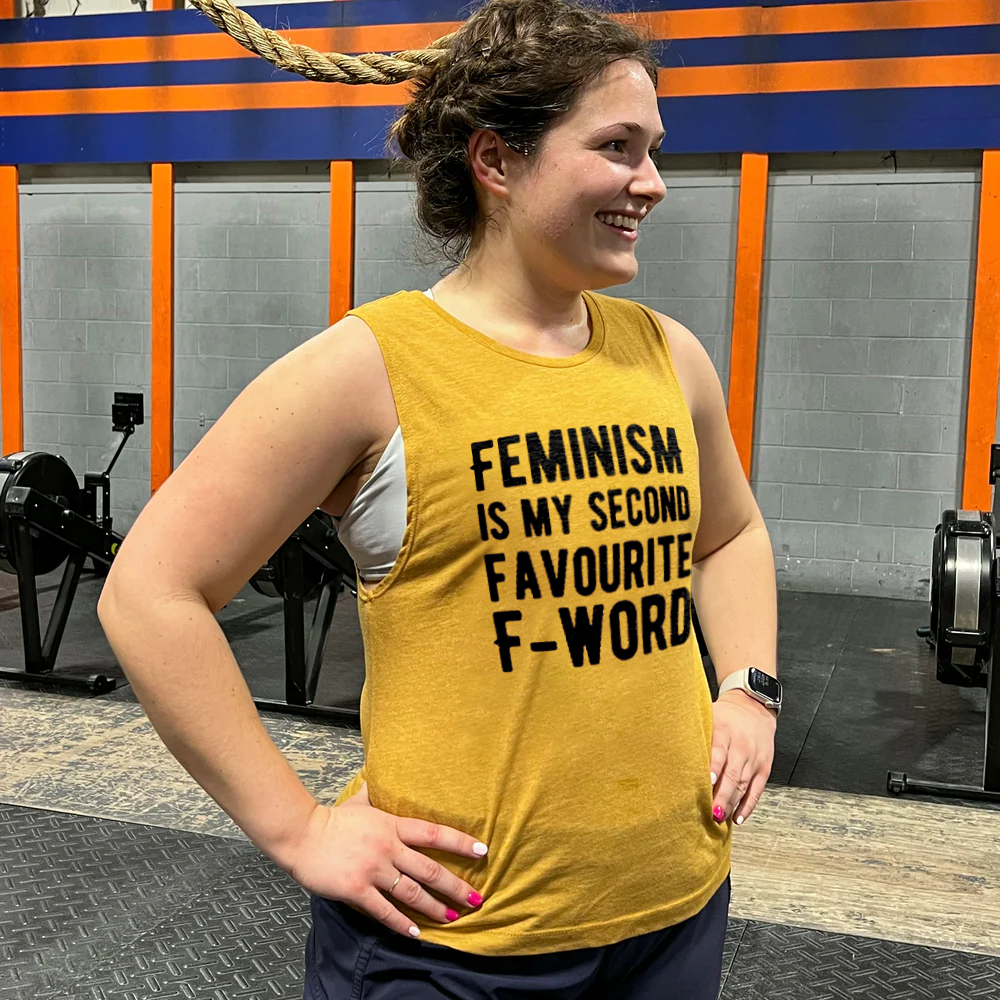 Feminism Is My Second Favourite F-word Print Women's Vest