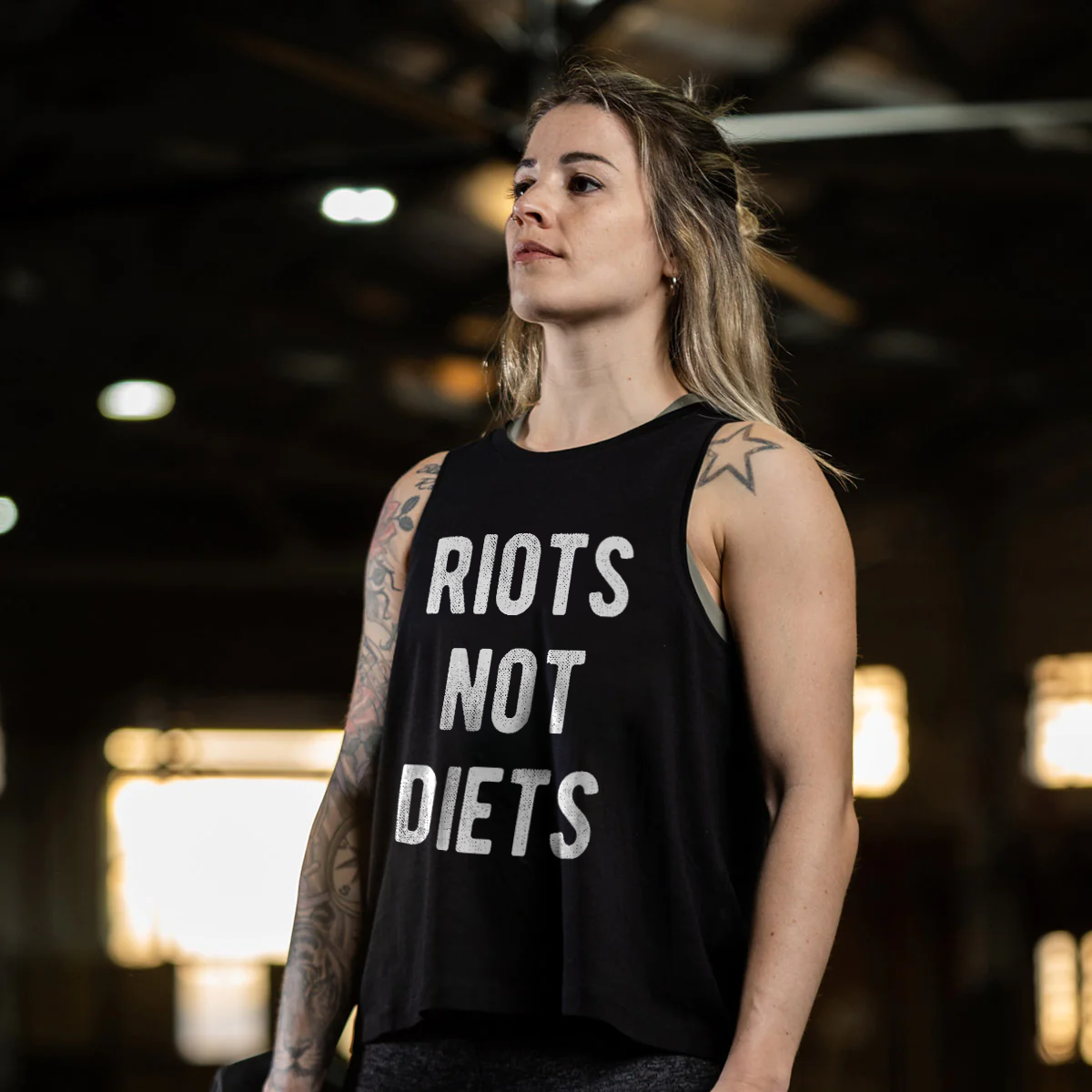 Riots Not Diets Print Women's Vest