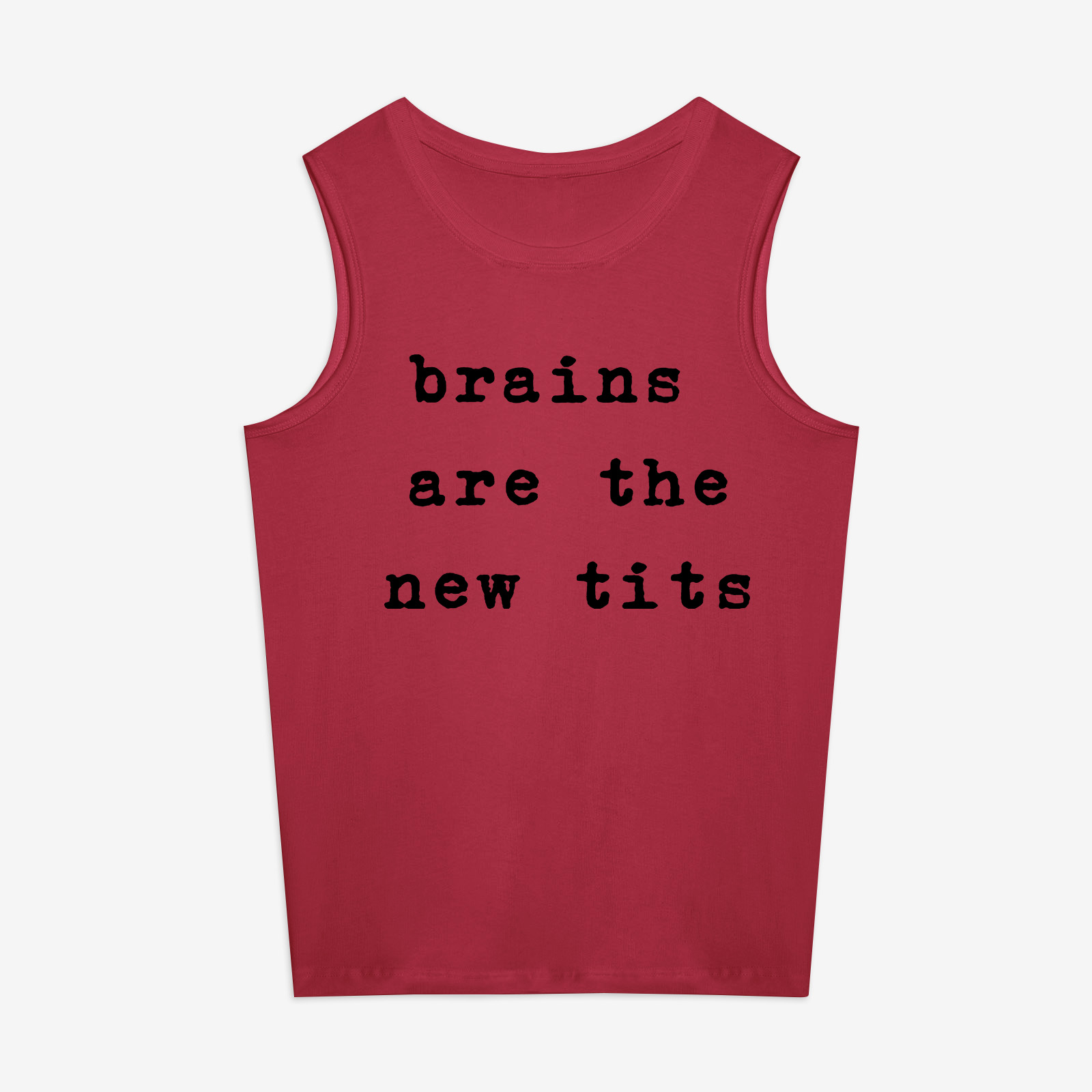 Brains Are The New Tits Print Women's Vest