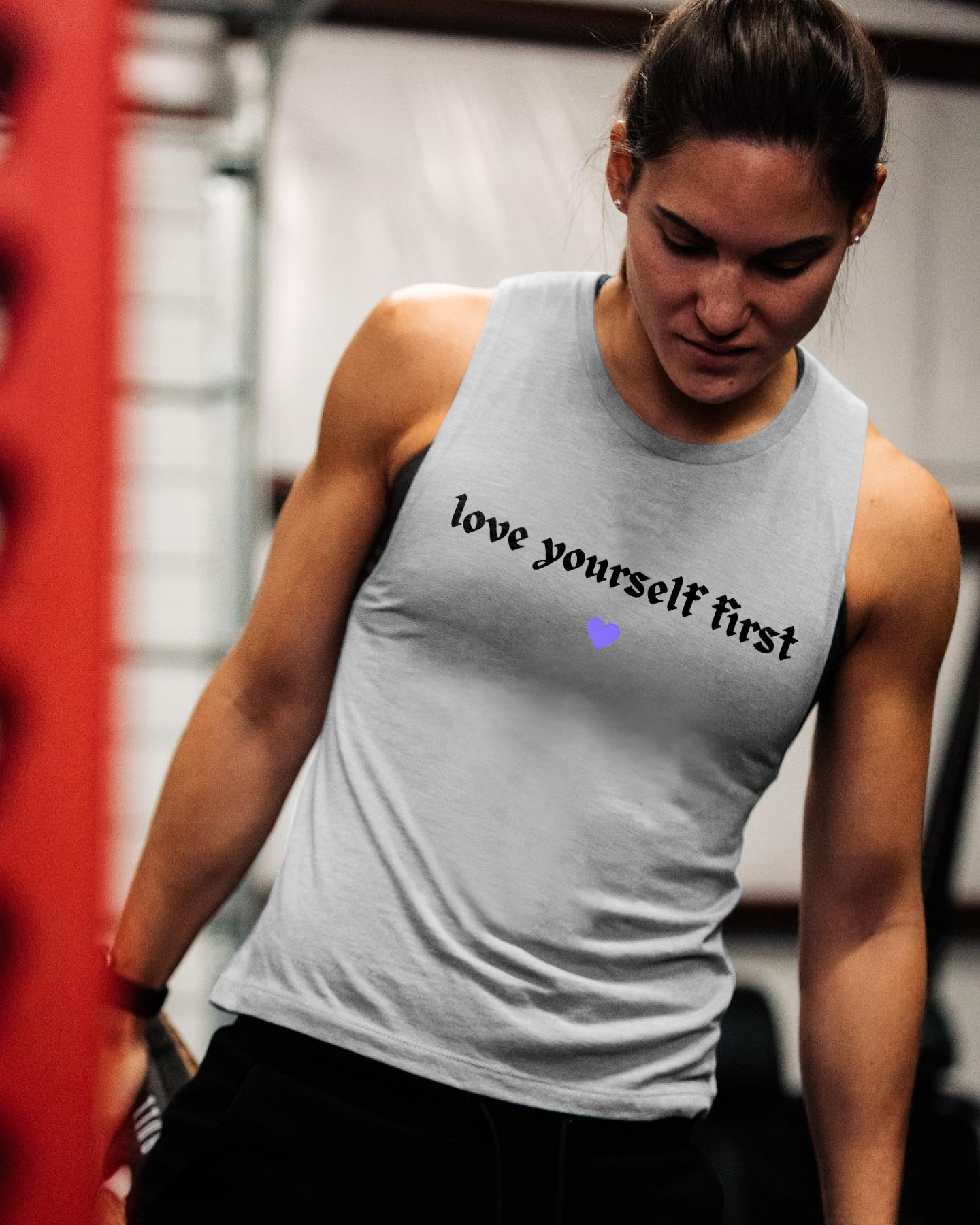 Love Yourself First Print Women's Vest