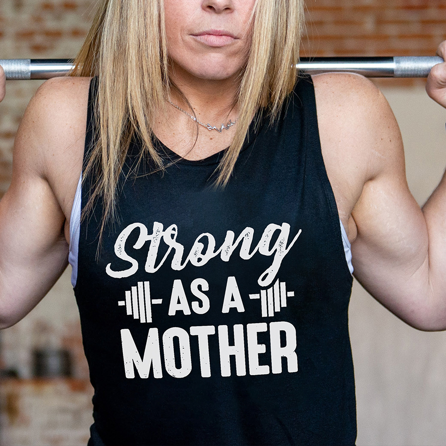 Strong As A Mother Print Women's Vest