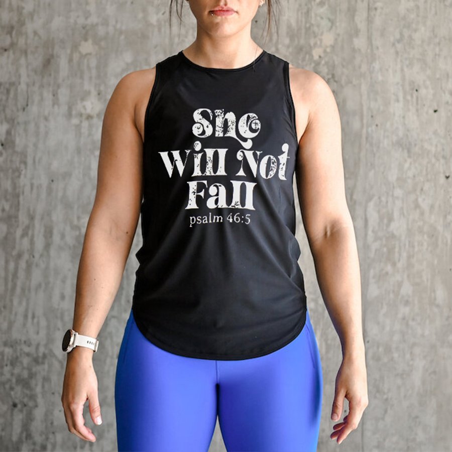 She Will Not Fall Print Women's Vest