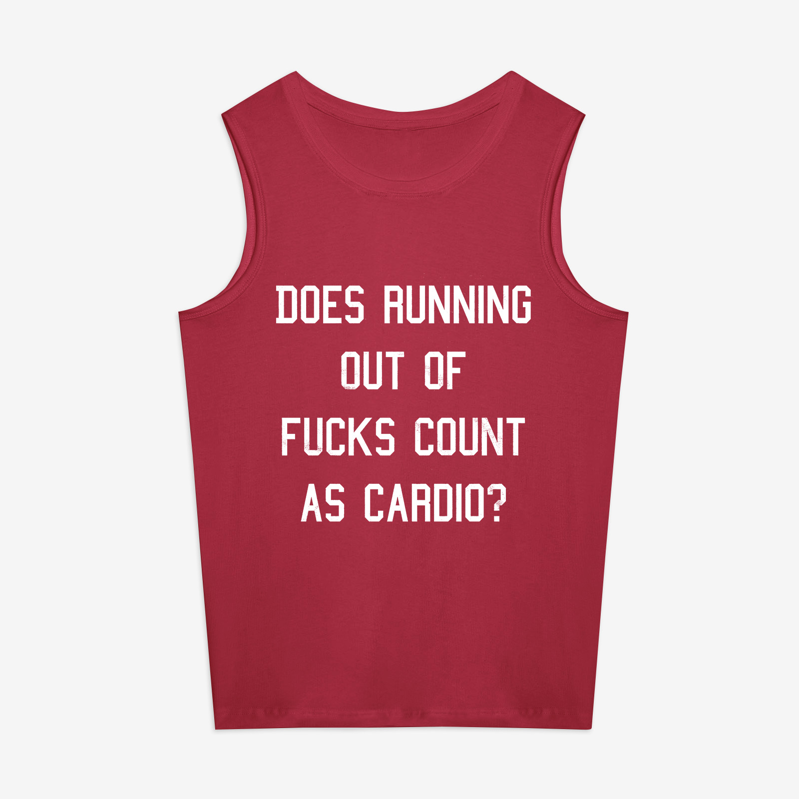 Does Running Out Of Fucks Count As Cardio? Print Women's Vest