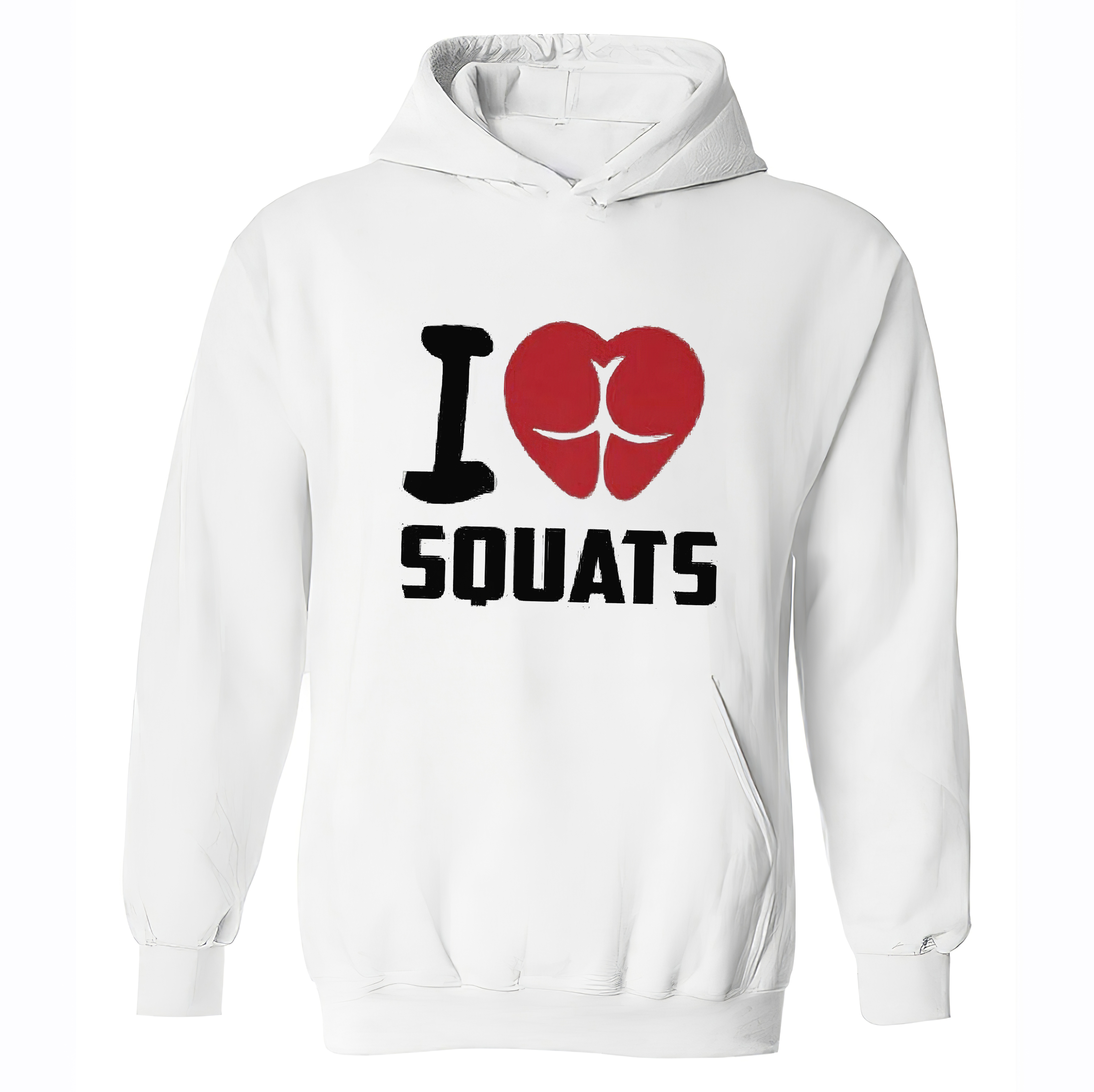 I Love Squats Printed Women's Hoodie-traneing