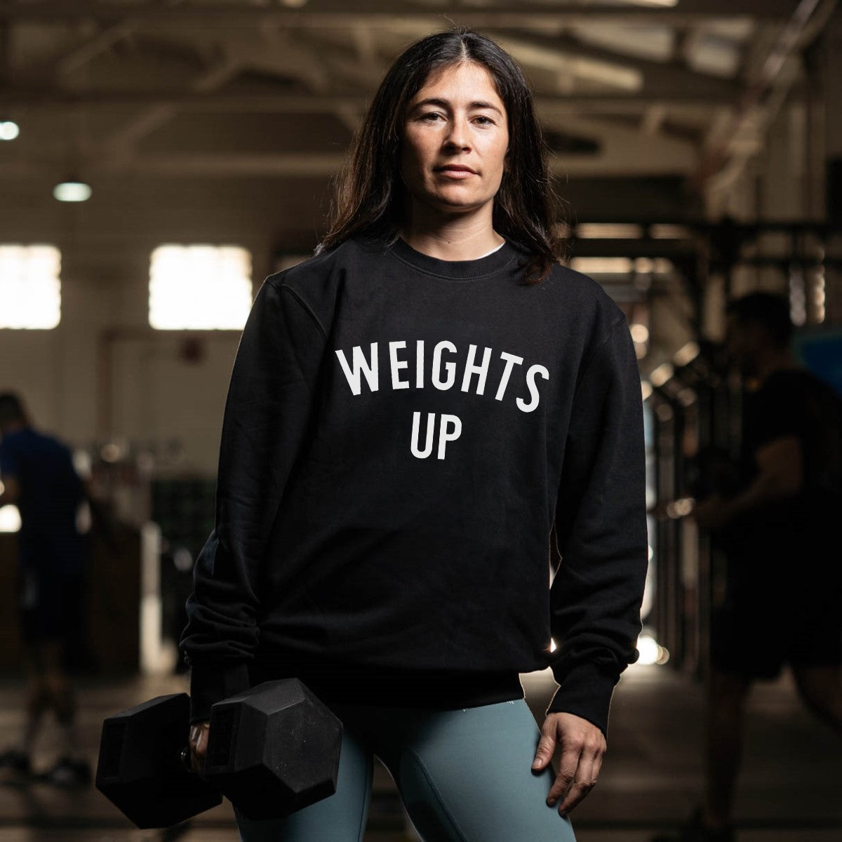 Weights Up Printed Women's Sweatshirt-traneing