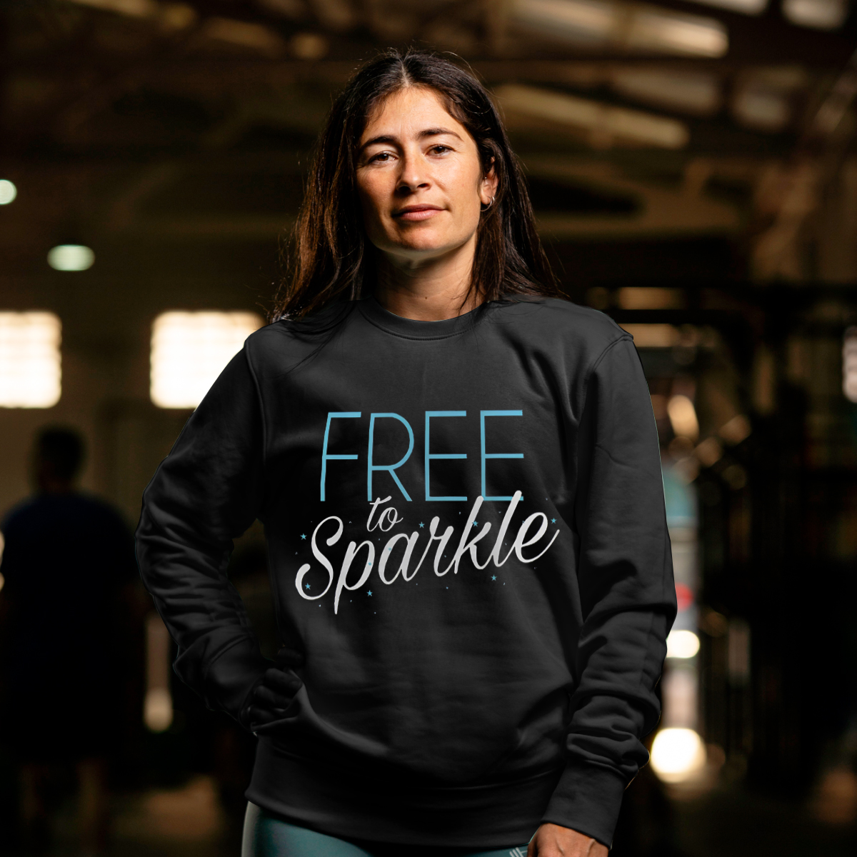 Free To Sparkle Printed Women's Sweatshirt-traneing