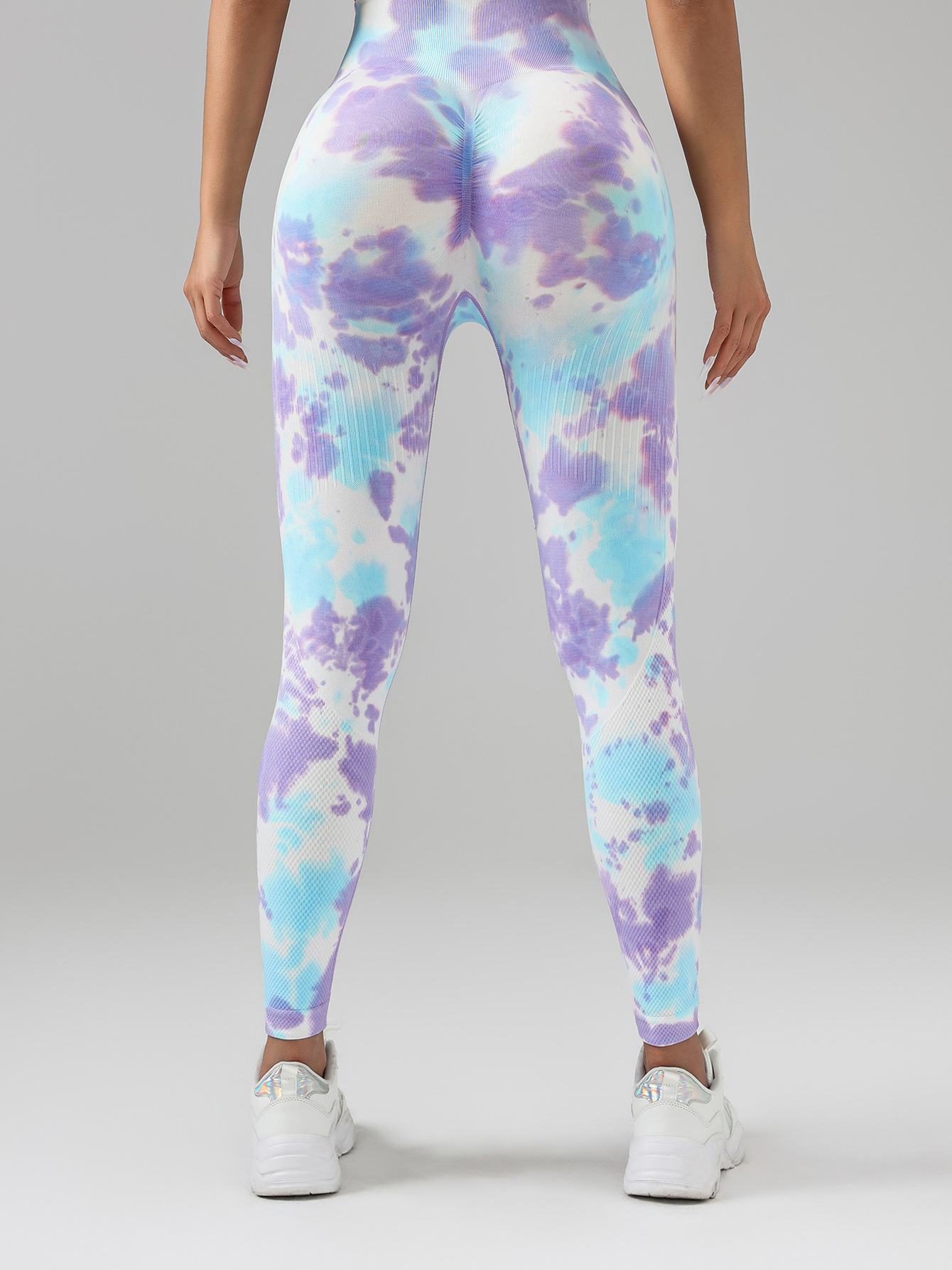 Tie-Dye High Waist Peach Butt Yoga Leggings-traneing
