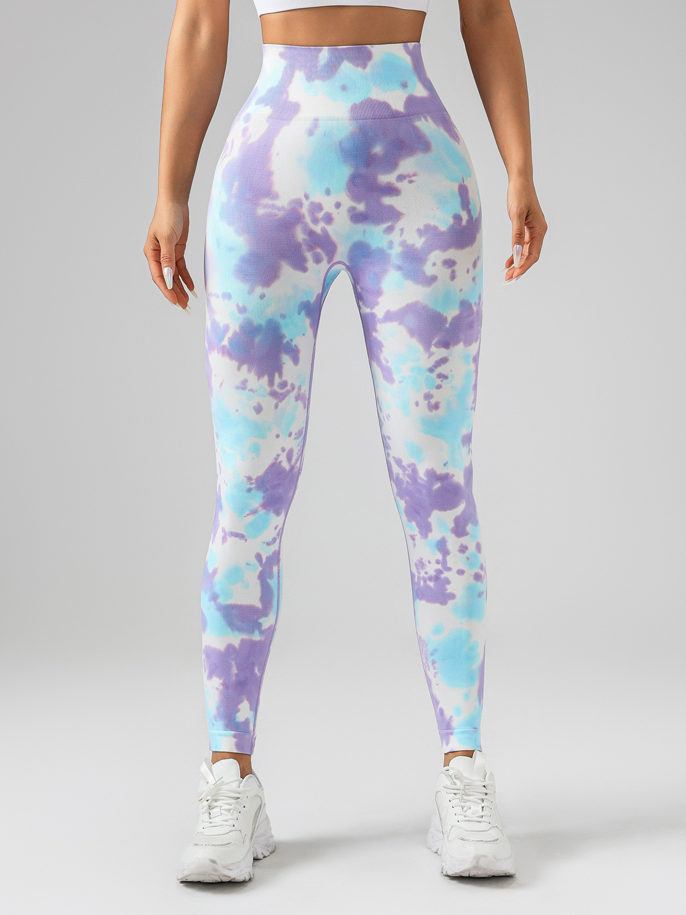 Tie-Dye High Waist Peach Butt Yoga Leggings-traneing