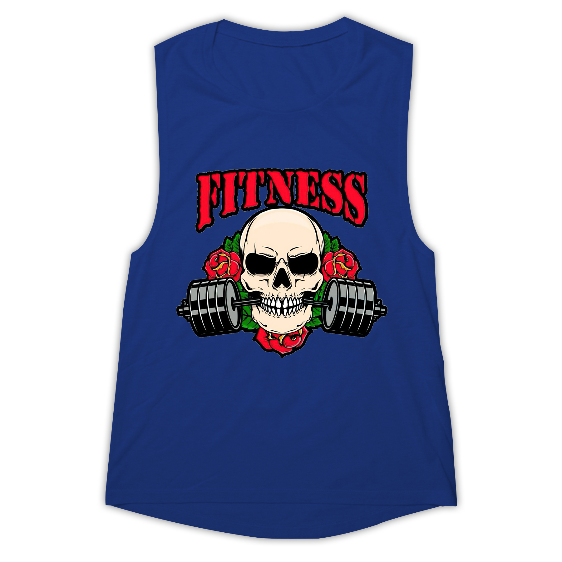 Fitness Skull Printed Women's Vest-traneing