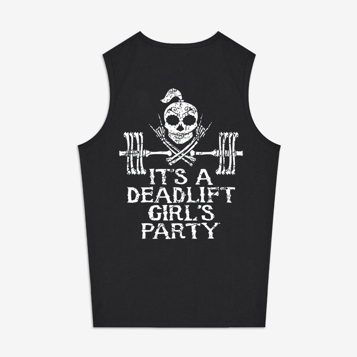 It's A Deadlift Girl's Party Printed Women's Vest-traneing