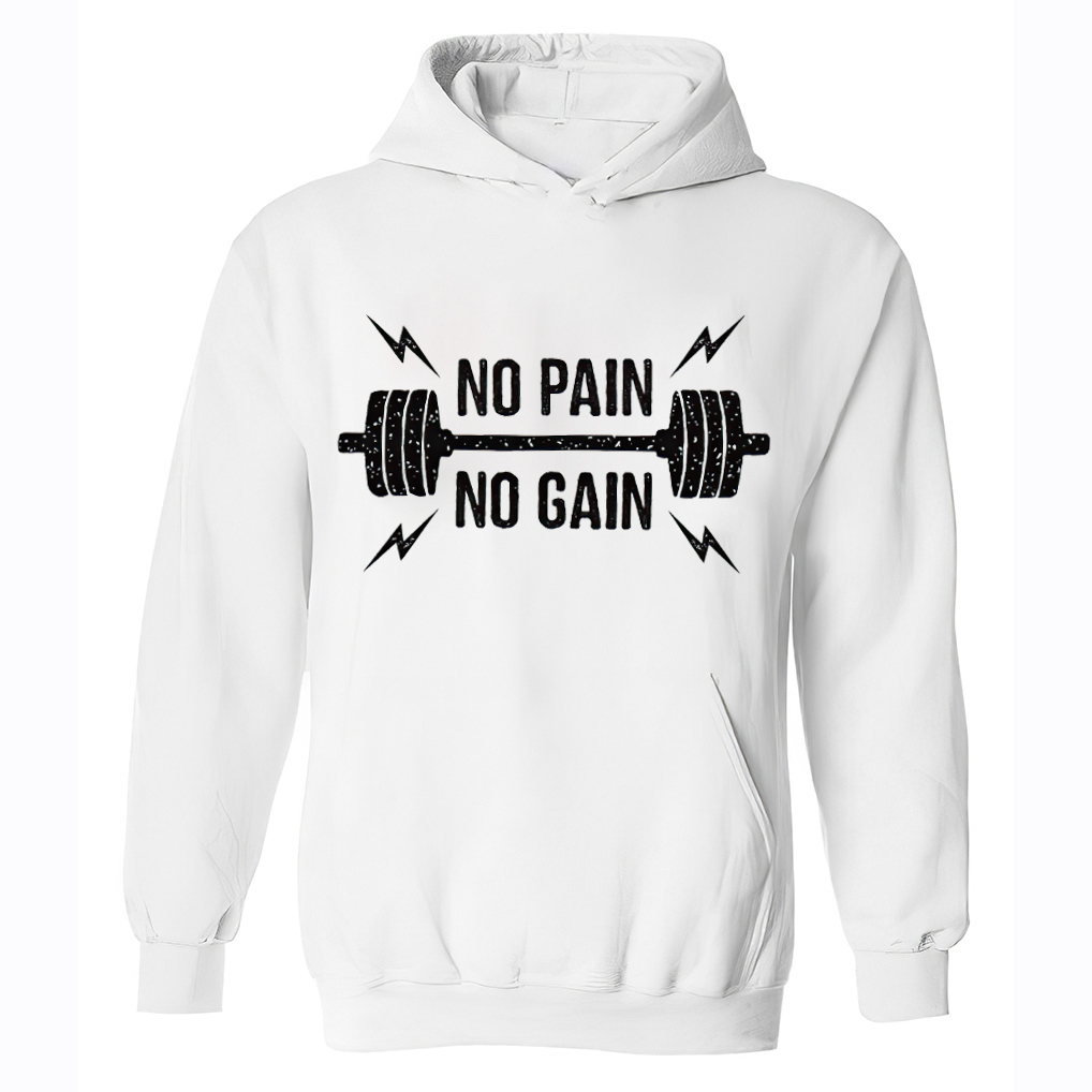 No Pain No Gain Printed Women's Hoodie-traneing