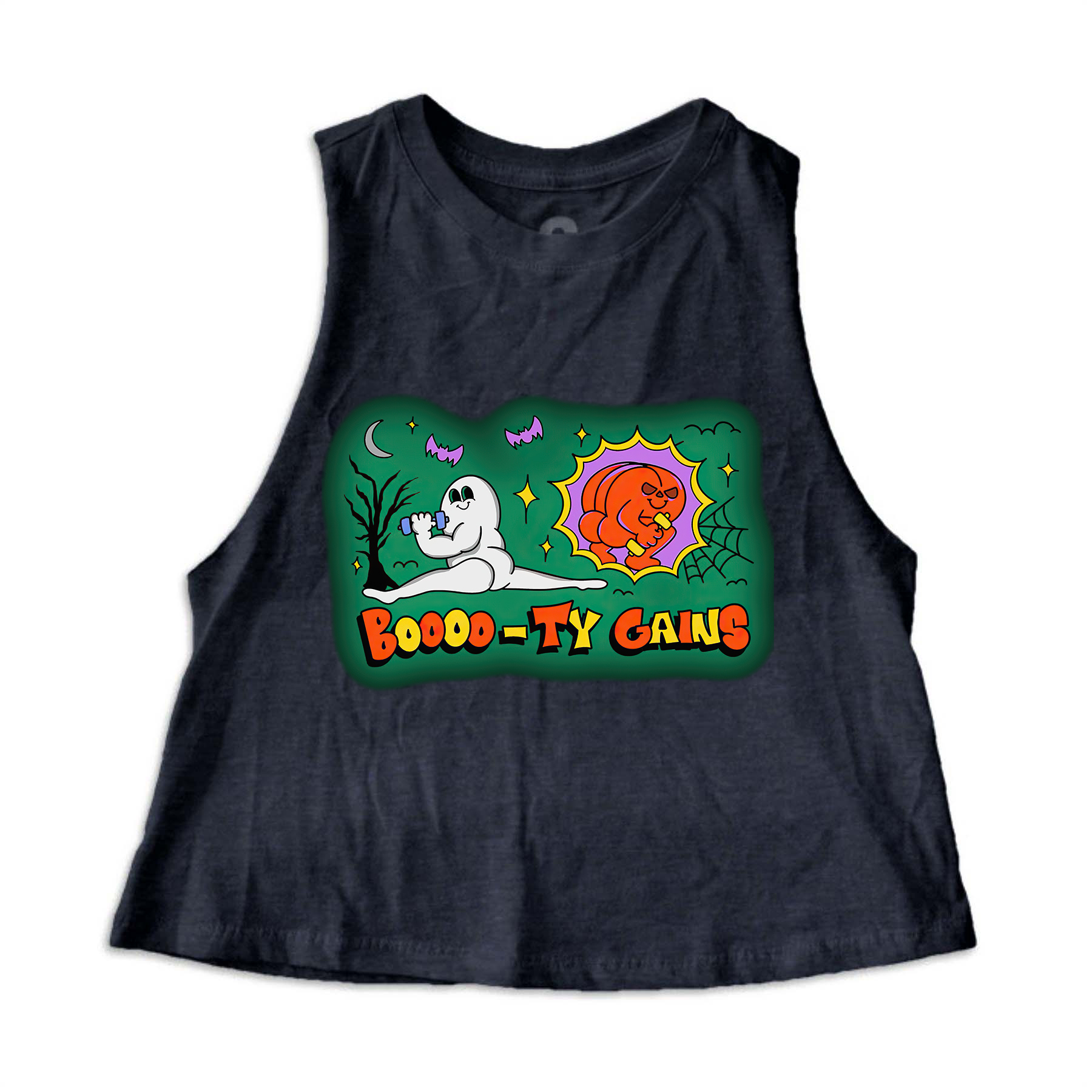 Boooo-ty Gains Printed Women's Crop Top