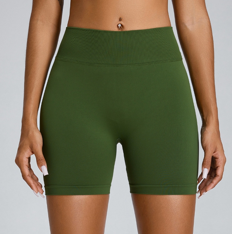 Seamless High Waist Peach Butt Sports Yoga Shorts-traneing